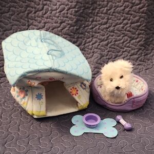 Americam Girl Doll Dog Coconut And Accessories